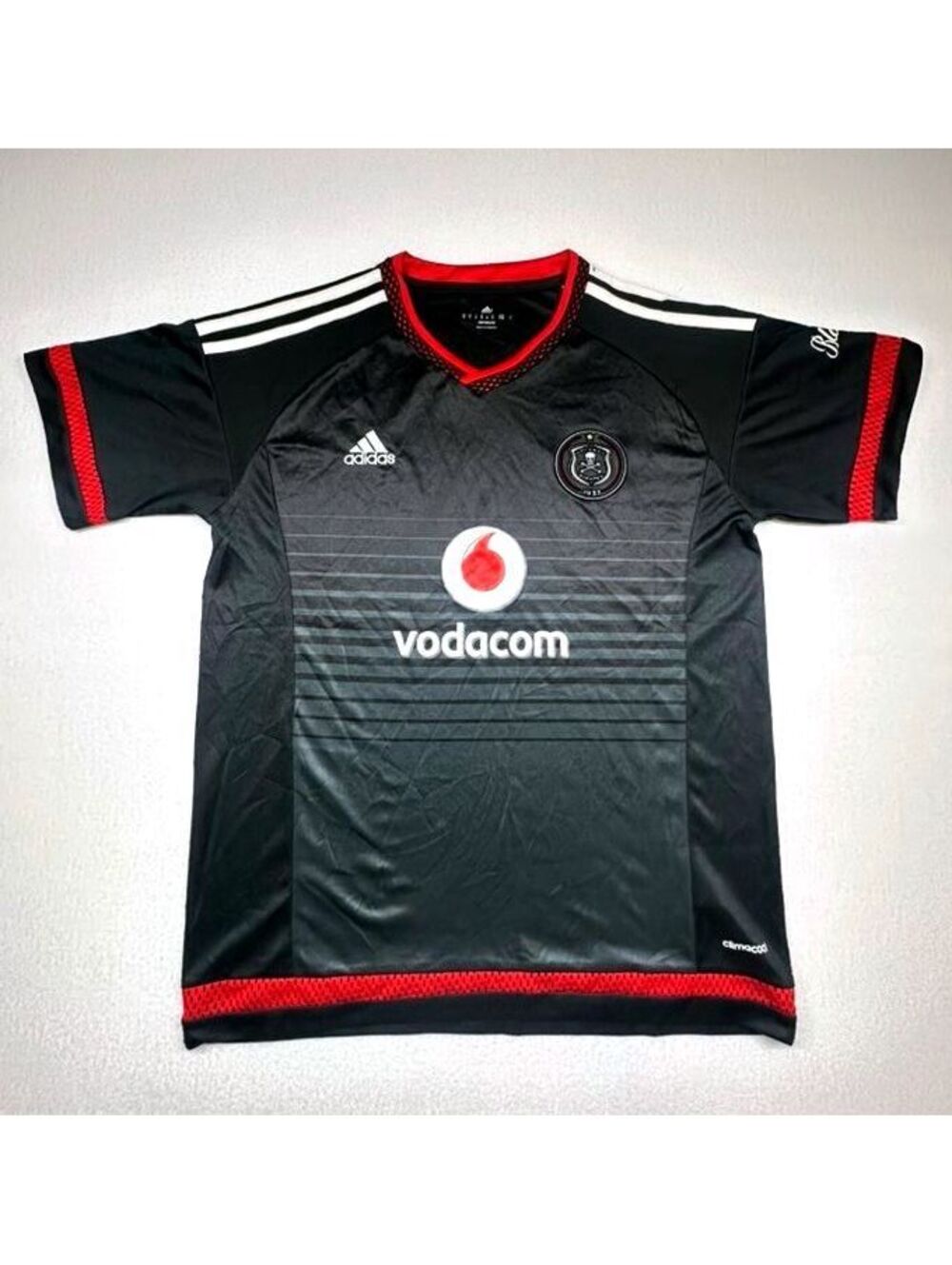 Adidas Orlando Pirates FC 2020/21 Home Soccer Jersey Black Skull Men's Medium M